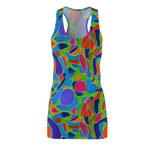 Vivid Fragments on a Racerback Dress