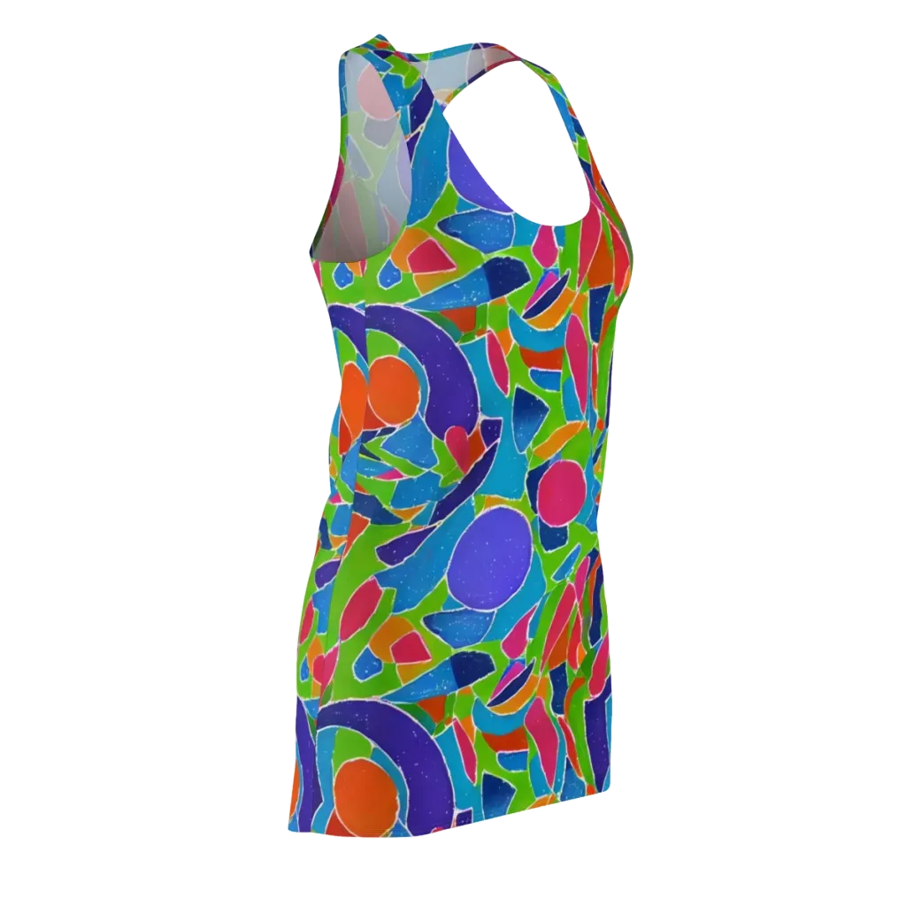 Vivid Fragments on Racerback Dress — Front Side