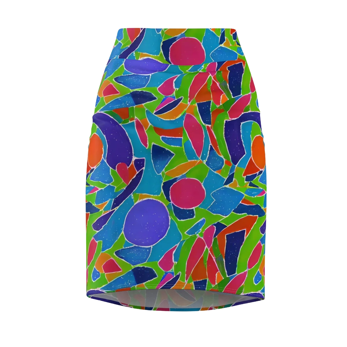 Vivid Fragments on Pencil Skirt — Front