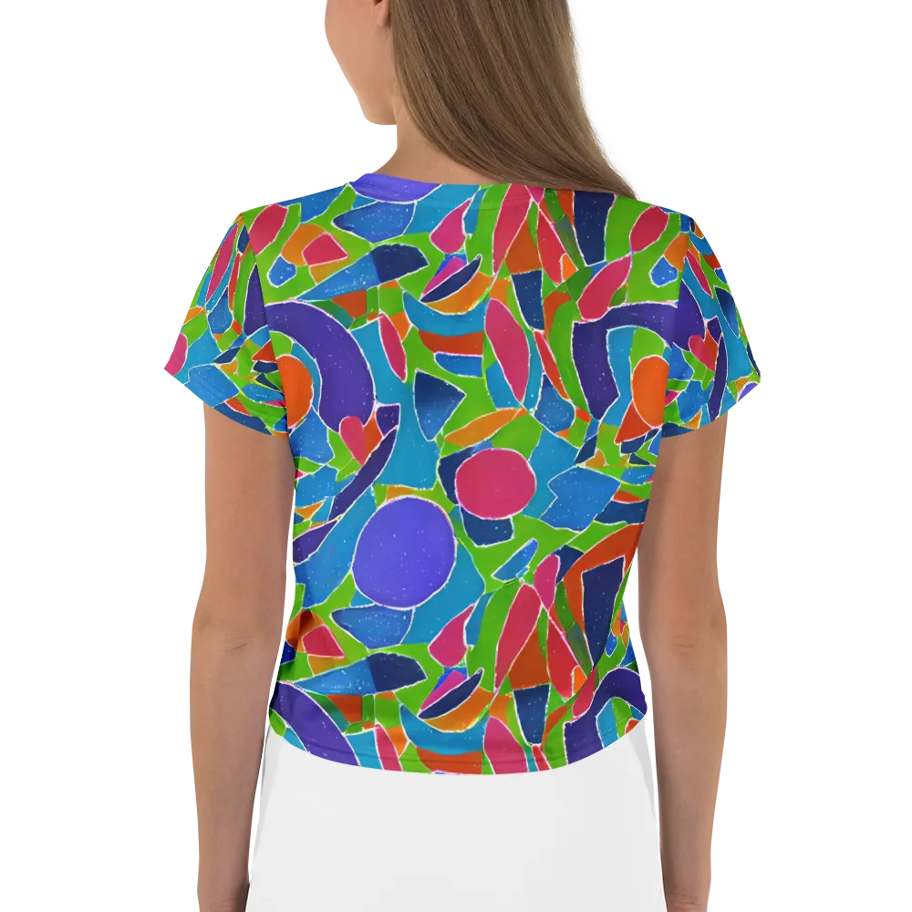 Vivid Fragments on Crop Tee — Back