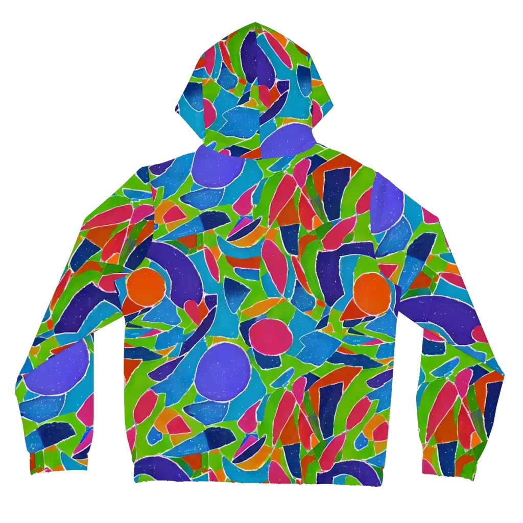 Vivid Fragments on Women's Full-Zip Hoodie — Back
