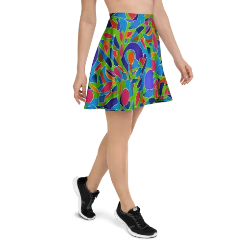 Vivid Fragments on a Skater Skirt