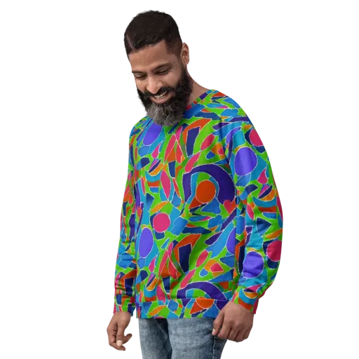 Vivid Fragments on a Sweatshirt