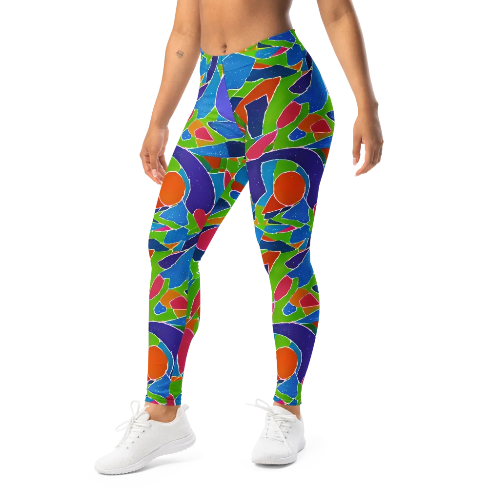 Vivid Fragments on Leggings — Left Front