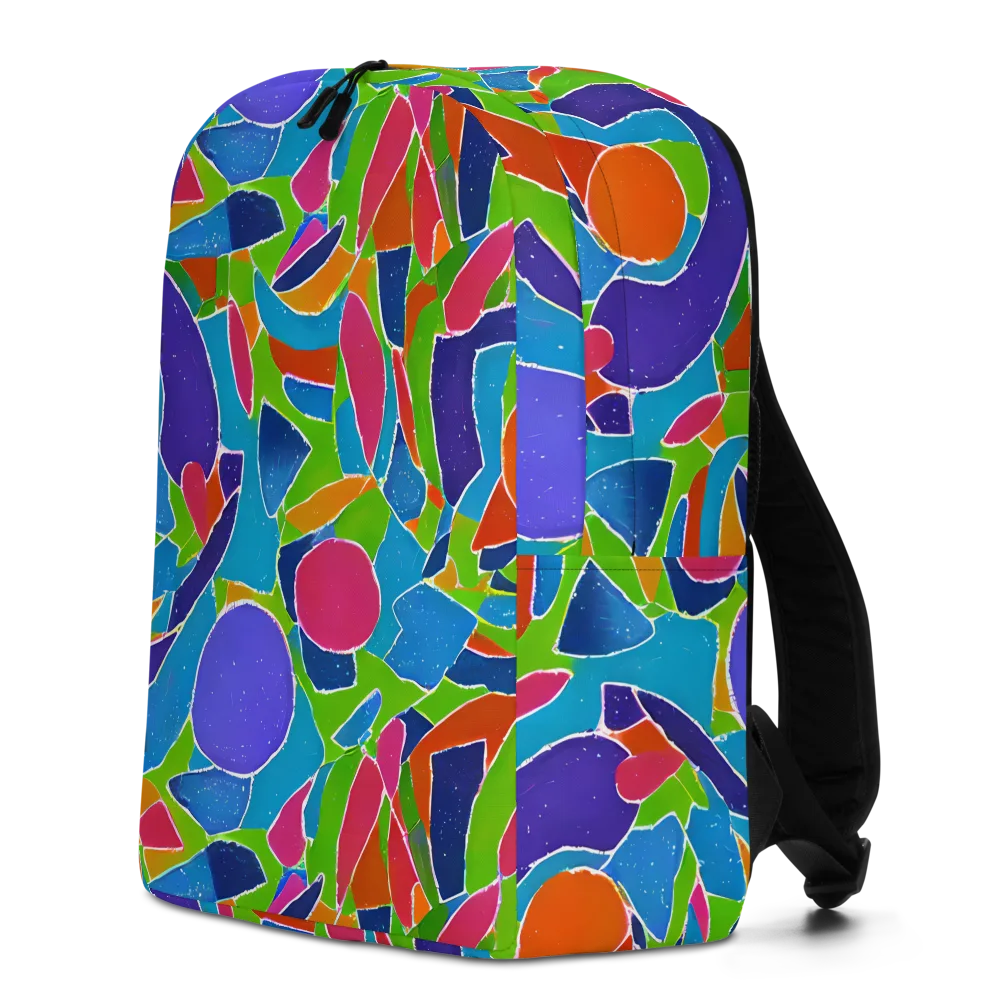 Vivid Fragments on Minimalist Backpack — Left