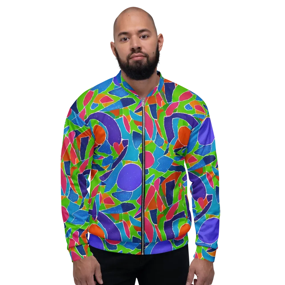Vivid Fragments on Bomber Jacket — Front