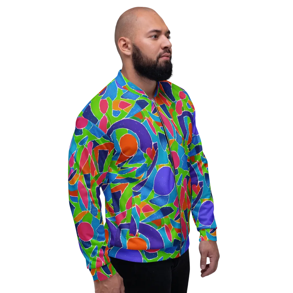 Vivid Fragments on Bomber Jacket — Right
