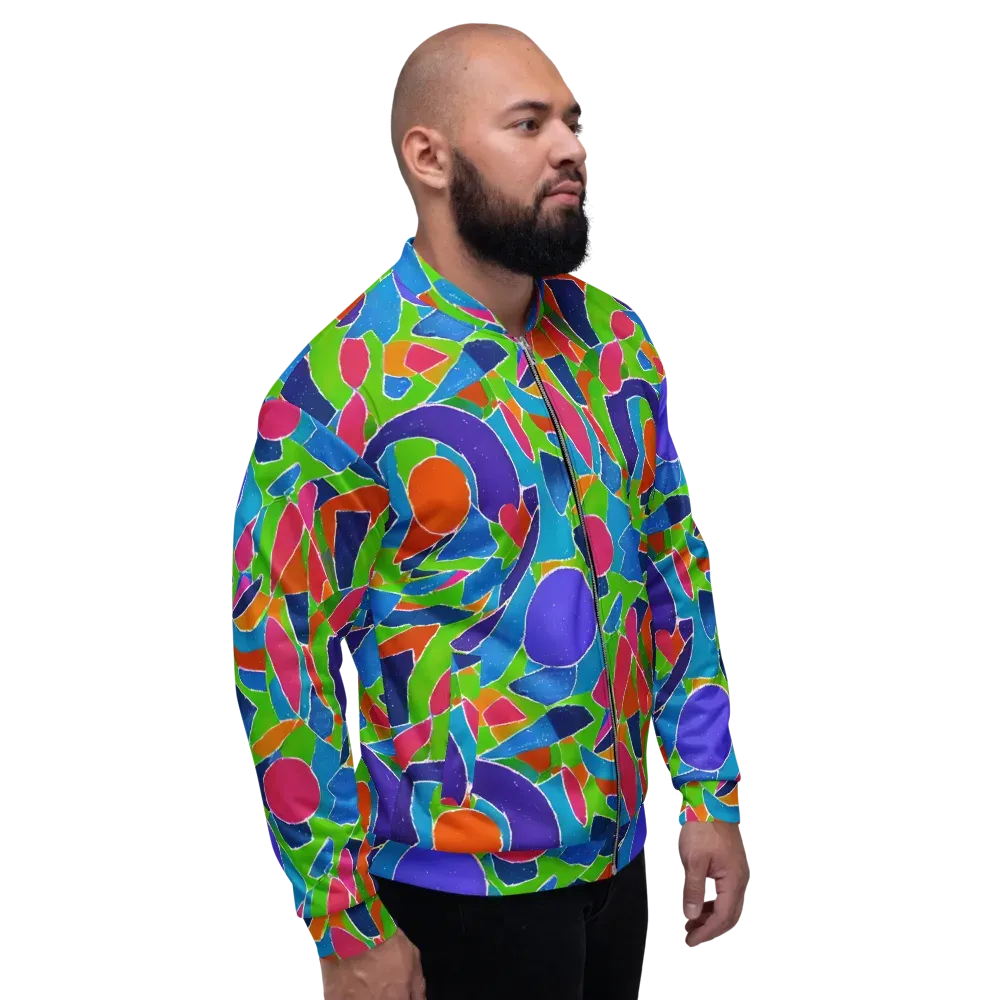 Vivid Fragments on Bomber Jacket — Right