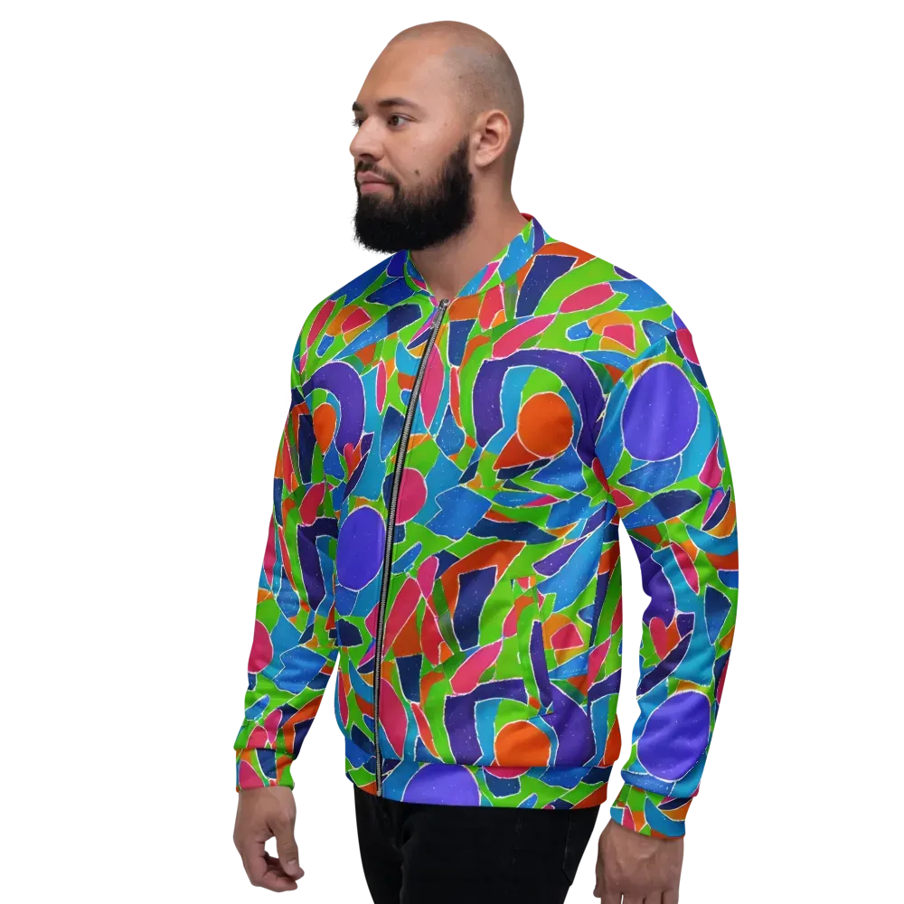 Vivid Fragments on Bomber Jacket — Left