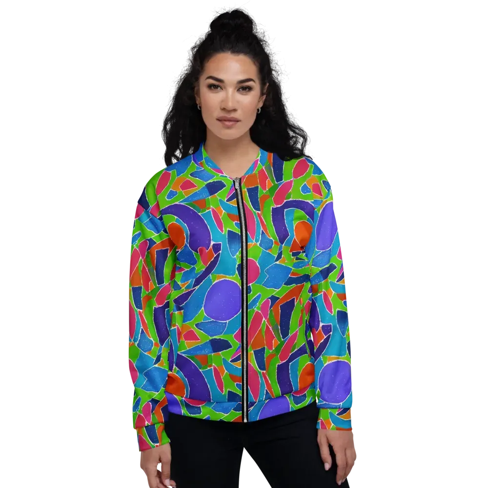 Vivid Fragments on Bomber Jacket — Front