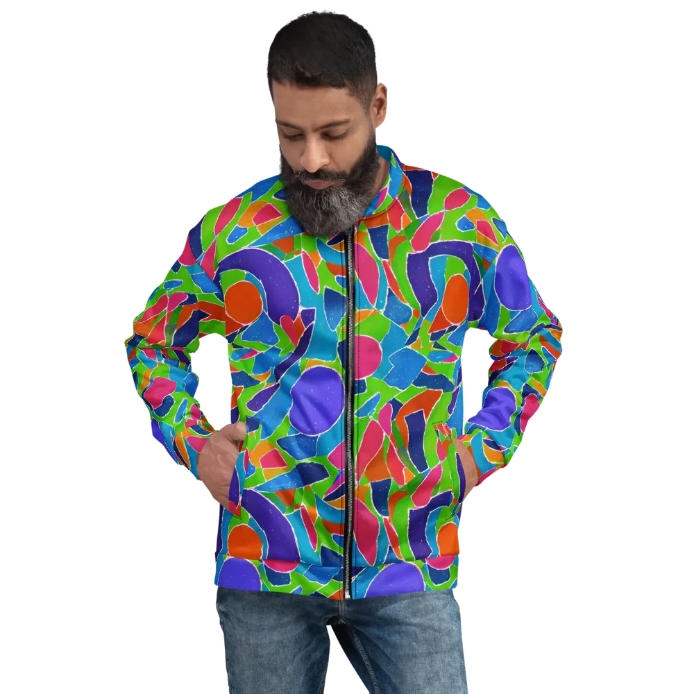 Vivid Fragments on Bomber Jacket — Front
