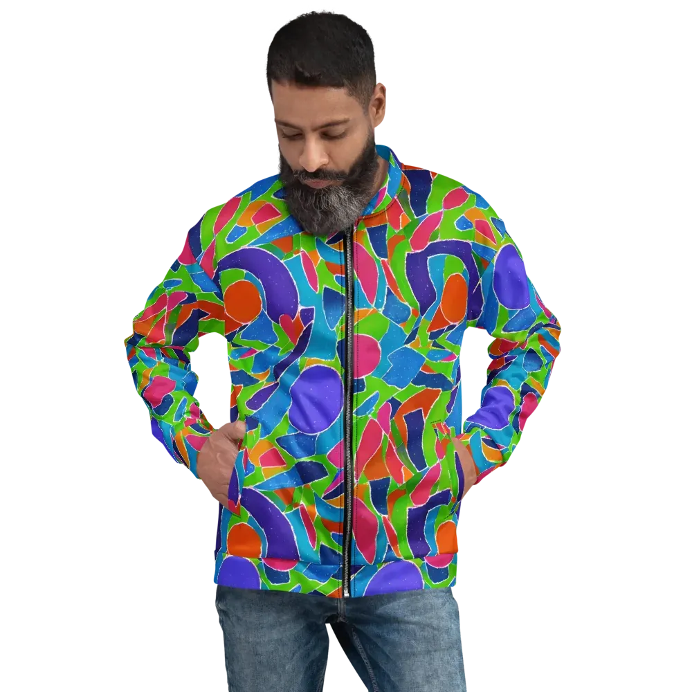 Vivid Fragments on Bomber Jacket — Front