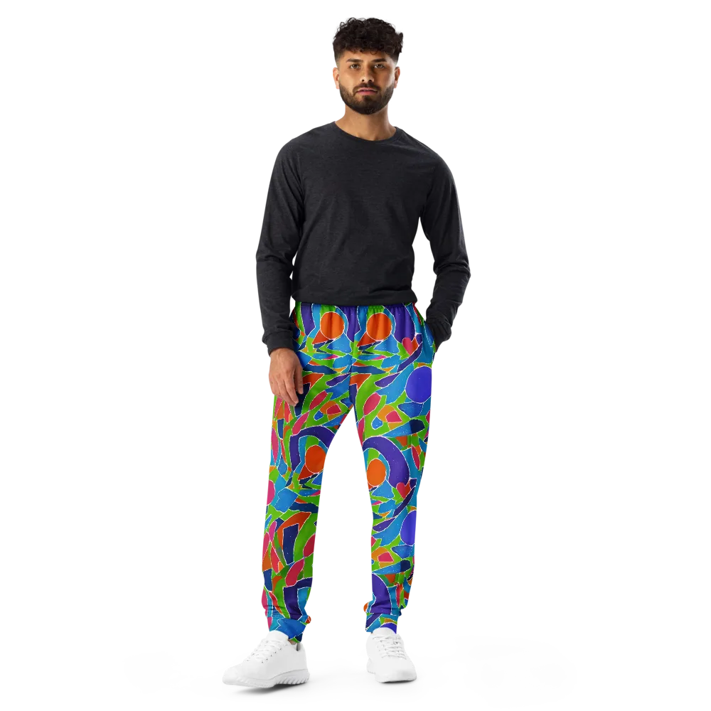 Vivid Fragments on Men's Joggers — Front