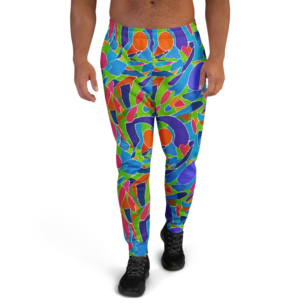 Vivid Fragments on Men's Joggers — Front