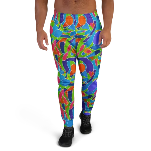 Vivid Fragments on a Men's Joggers