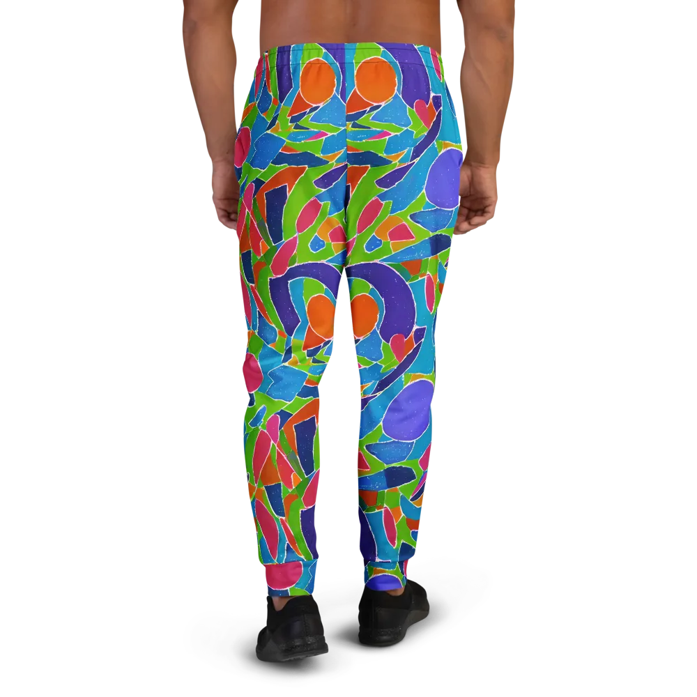 Vivid Fragments on Men's Joggers — Back