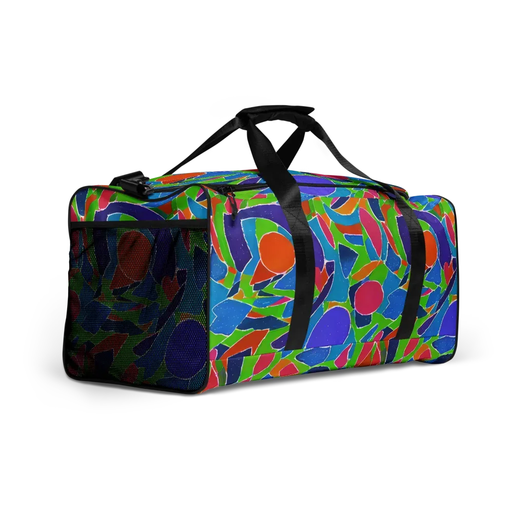 Vivid Fragments on Duffle Bag — Right Front