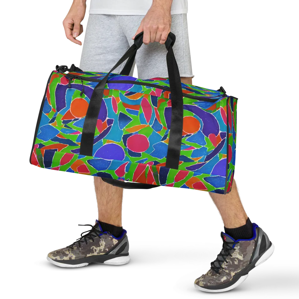 Vivid Fragments on Duffle Bag — Front