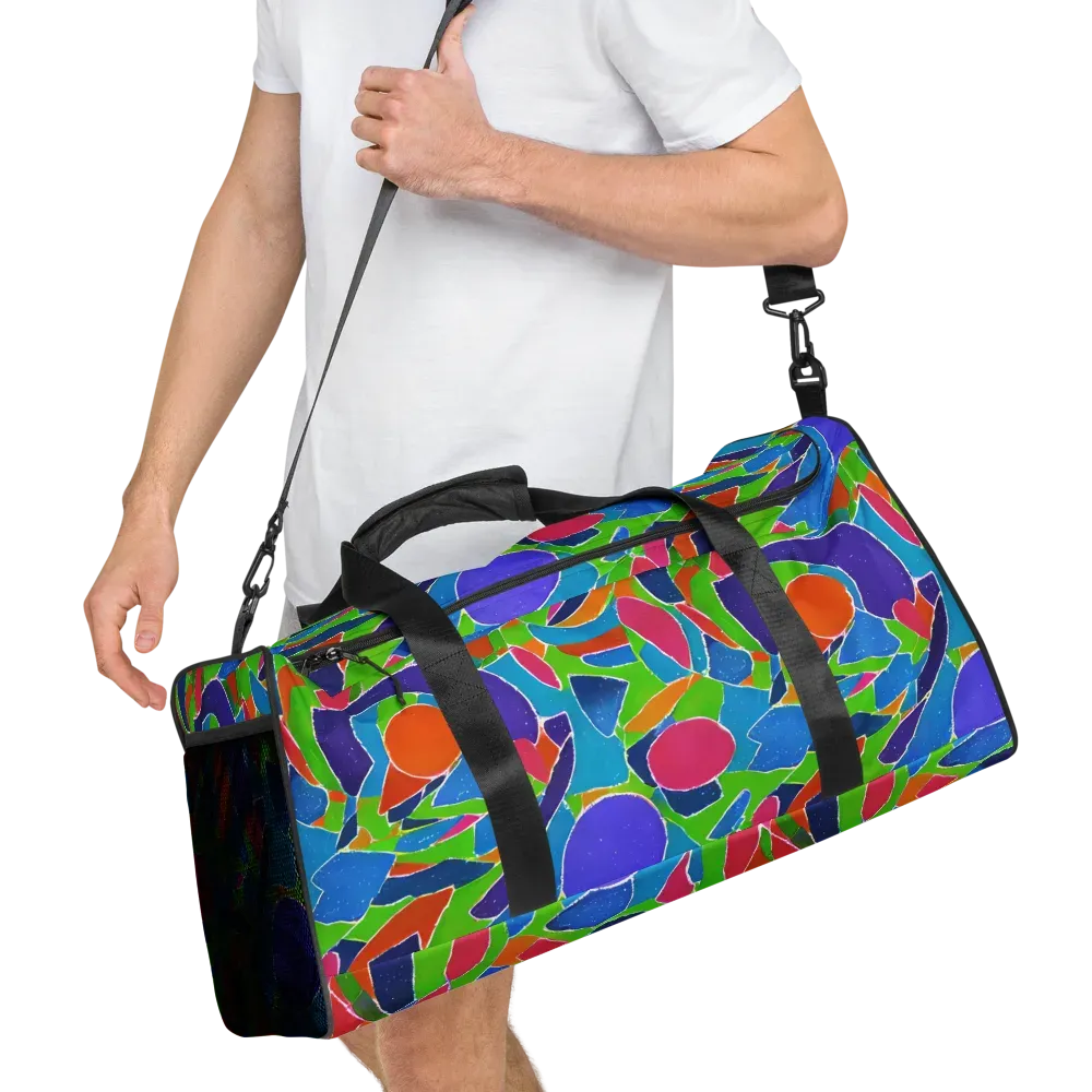 Vivid Fragments on Duffle Bag — Right Front