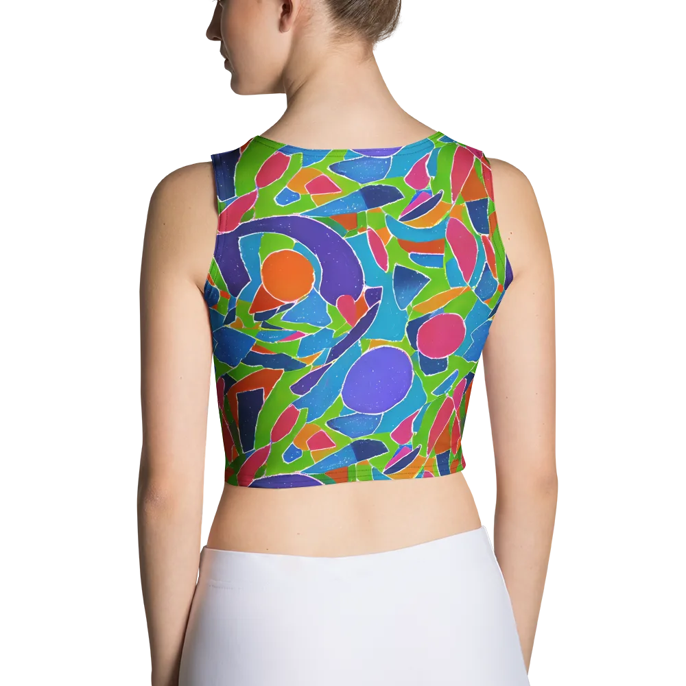 Vivid Fragments on Crop Top — Back