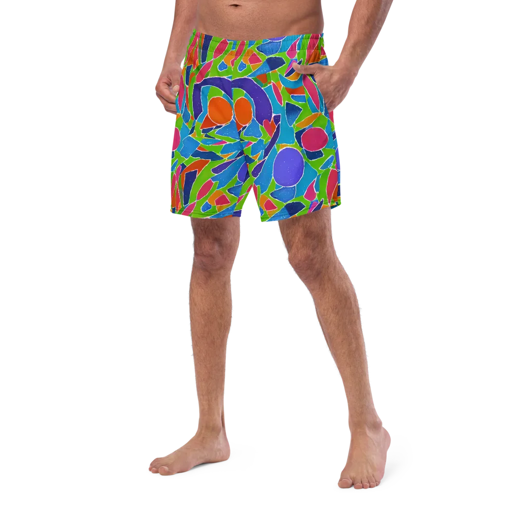 Vivid Fragments on Swim Trunks — Left Front