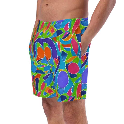 Vivid Fragments on a Swim Trunks