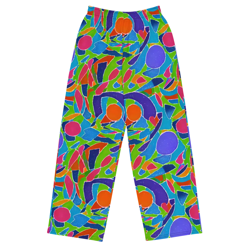 Vivid Fragments on Wide-Leg Pants — Front