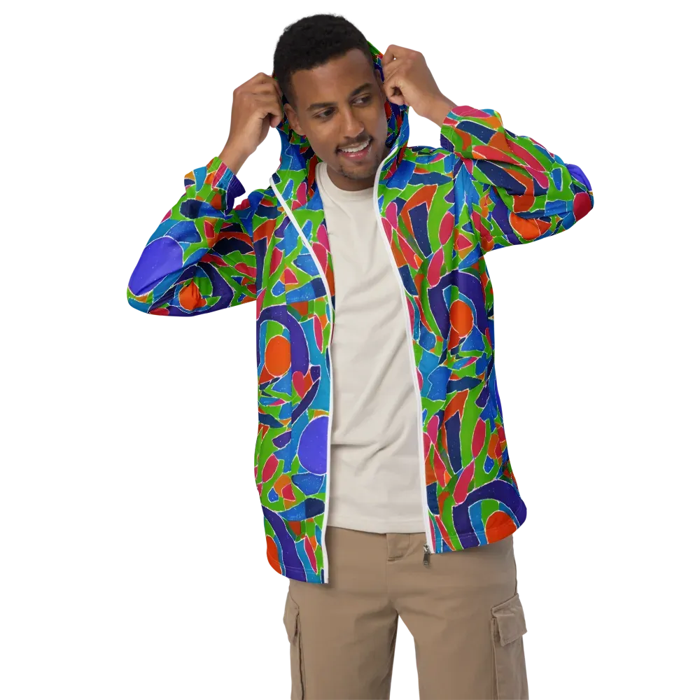 Vivid Fragments on Men's Windbreaker — Front