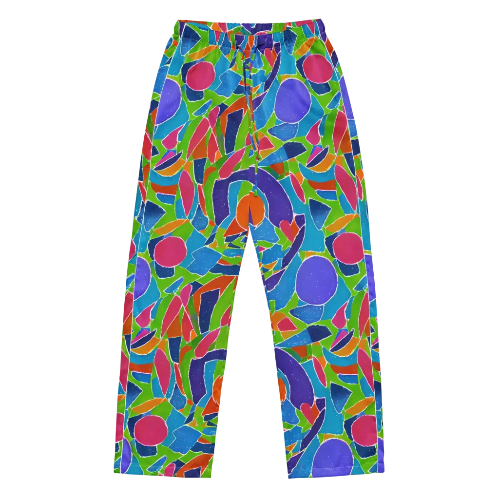 Vivid Fragments on Women's Pajama Pants — Front