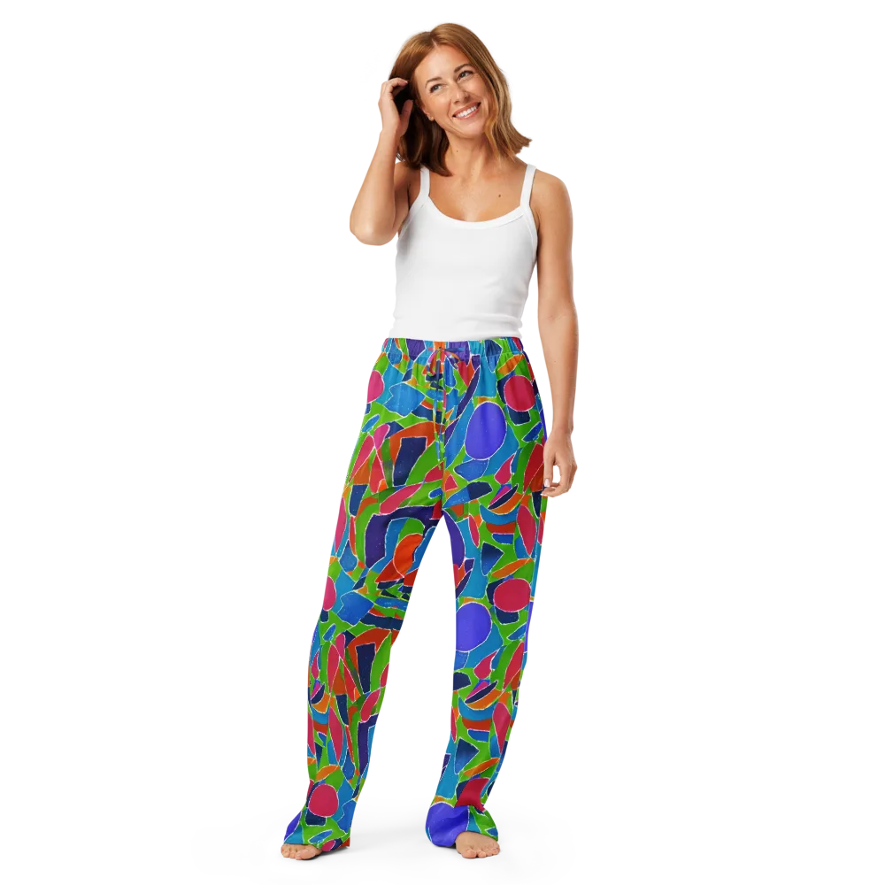 Vivid Fragments on Women's Pajama Pants — Front