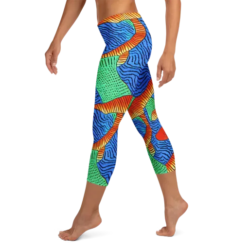 Molten Maze on a Capri Leggings