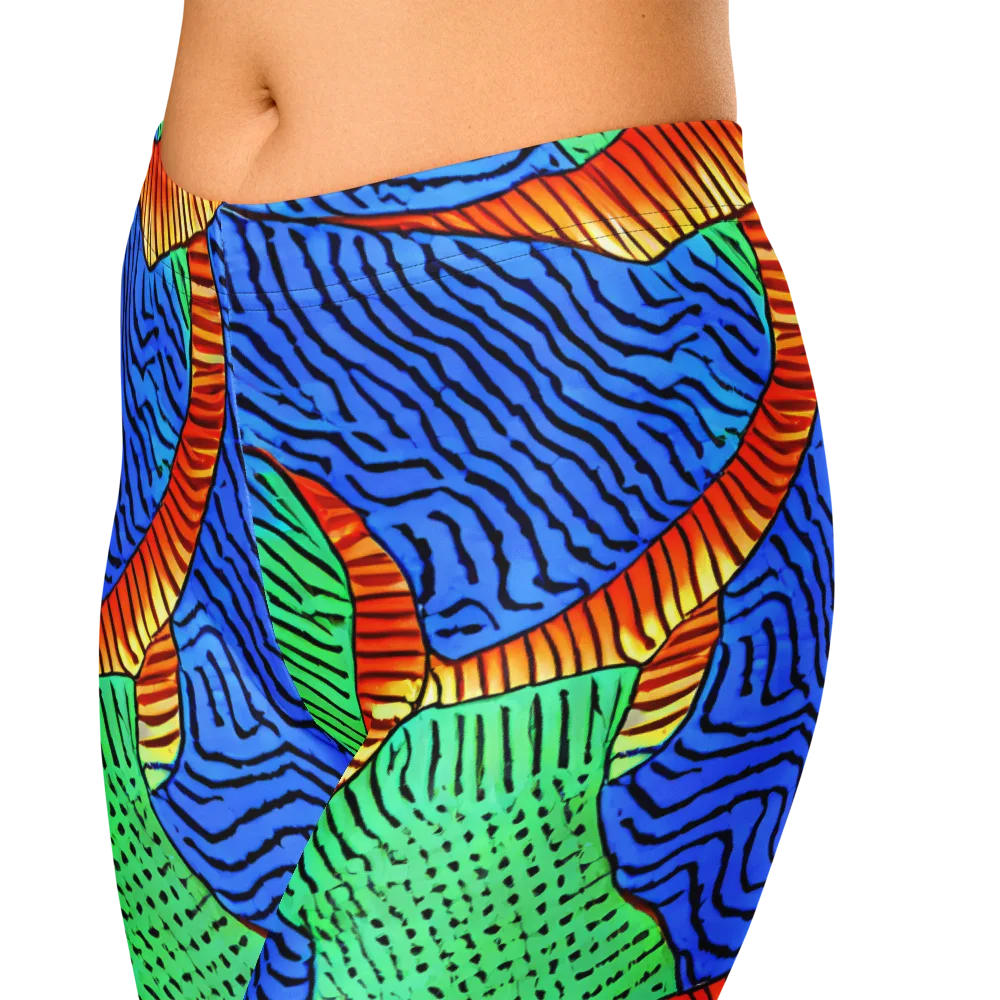 Molten Maze on Capri Leggings — Zoomed-in