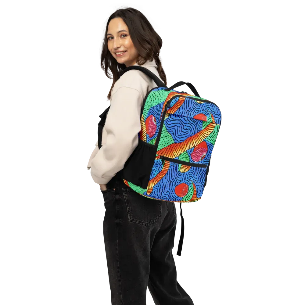 Molten Maze on Utility Backpack — Back