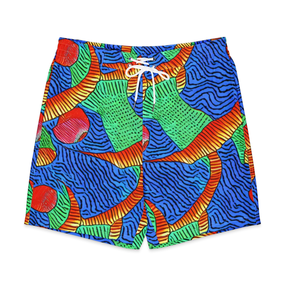 Molten Maze on Men's Board Shorts — Front