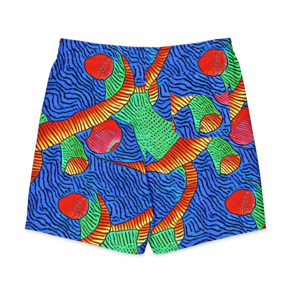 Molten Maze on Men's Board Shorts — Back
