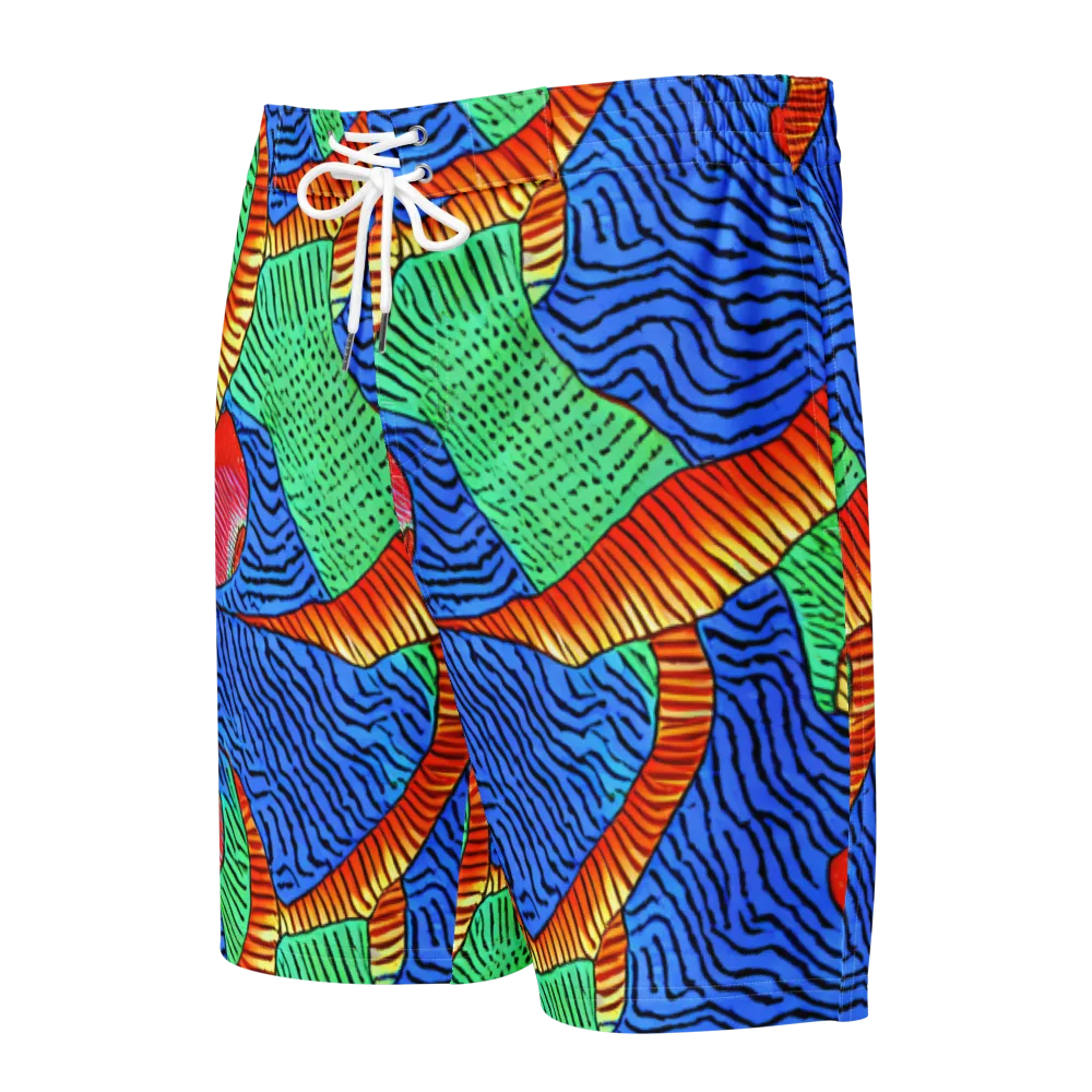 Molten Maze on Men's Board Shorts — Front