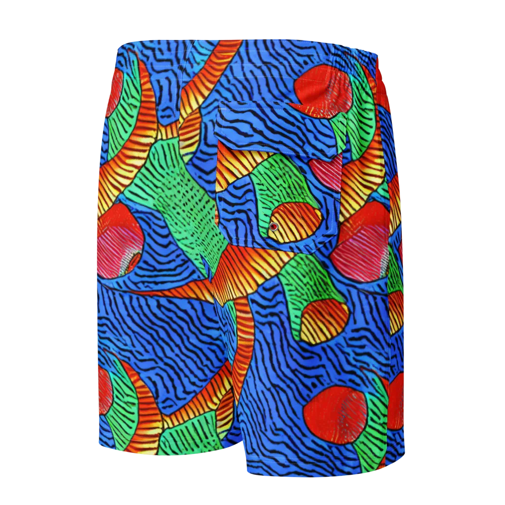 Molten Maze on Men's Board Shorts — Back