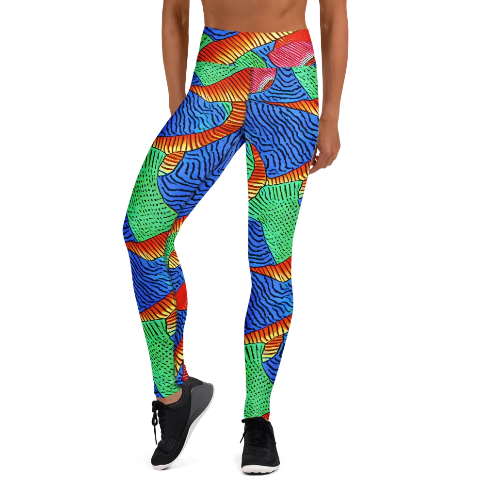 Molten Maze on Yoga Leggings — Front