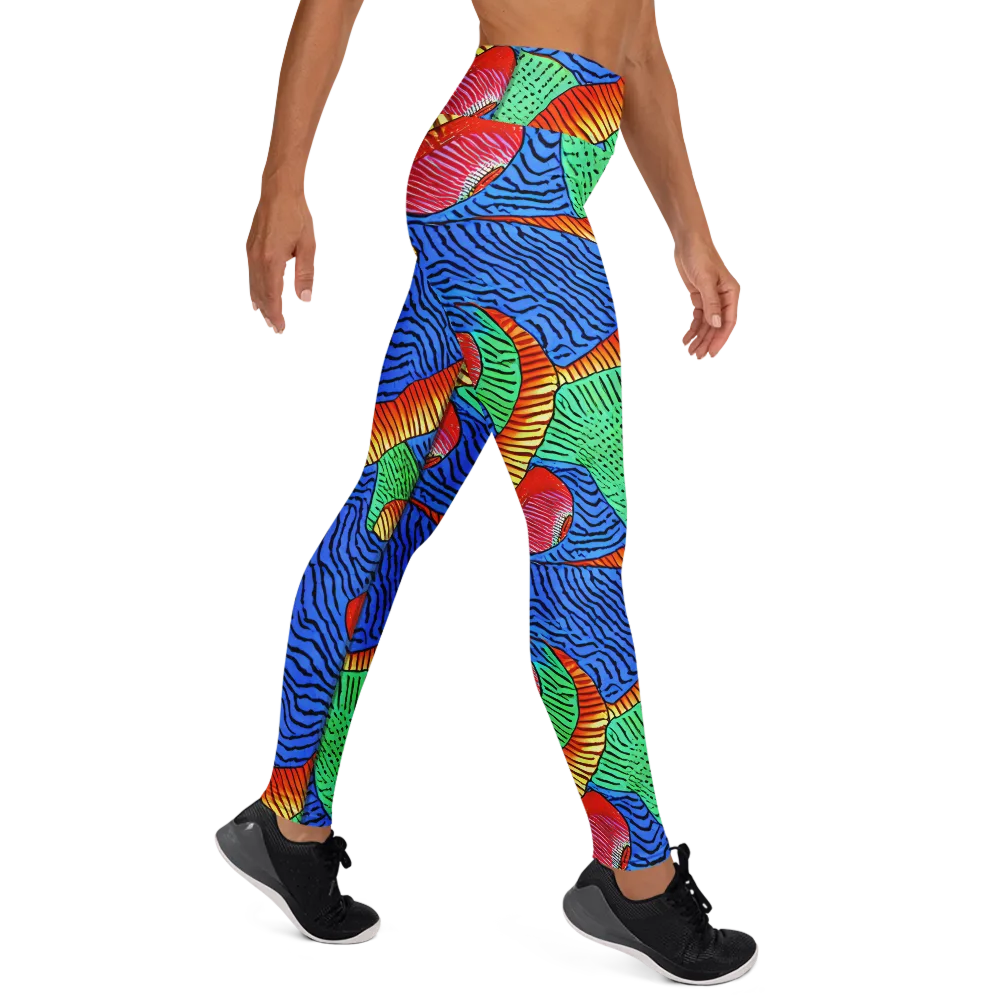 Molten Maze on Yoga Leggings — Right