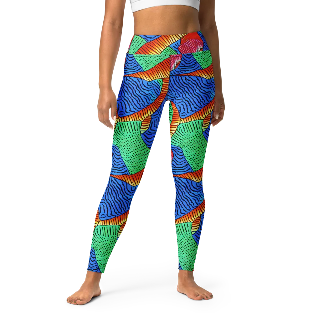 Molten Maze on Yoga Leggings — Front