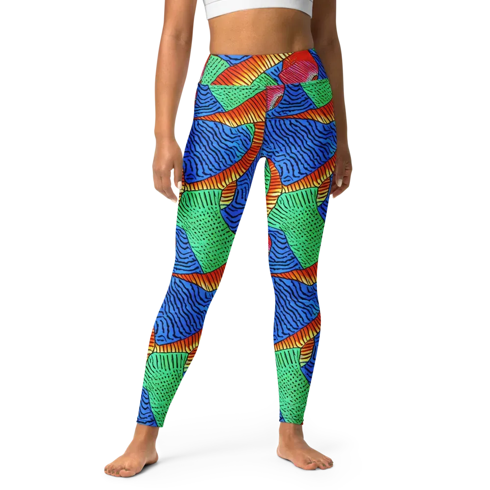 Molten Maze on Yoga Leggings — Front