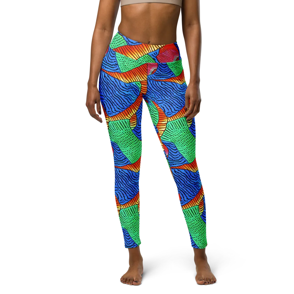 Molten Maze on Yoga Leggings — Front
