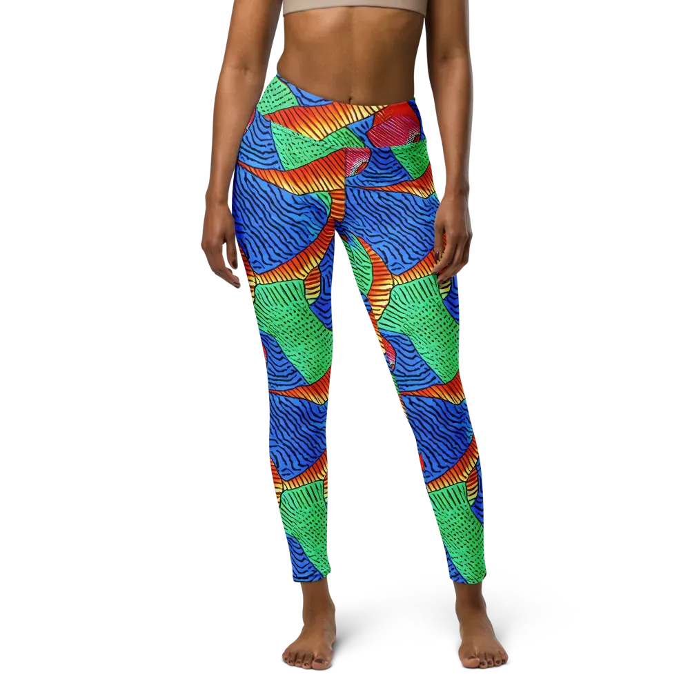 Molten Maze on Yoga Leggings — Front
