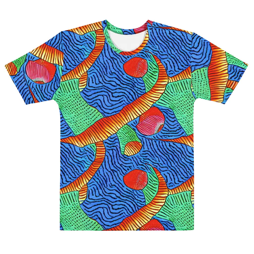 Molten Maze on Men's Cotton Crew Neck T-Shirt — Front