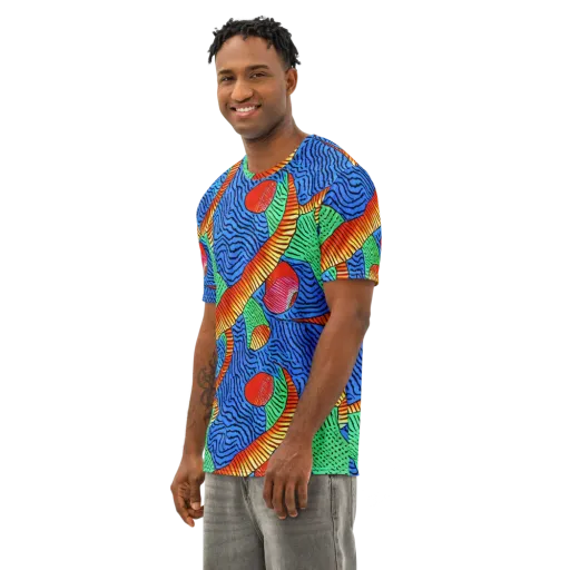 Molten Maze on a Men's Cotton Crew Neck T-Shirt