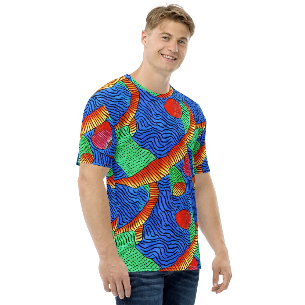 Molten Maze on Men's Crew Neck T-Shirt — Right