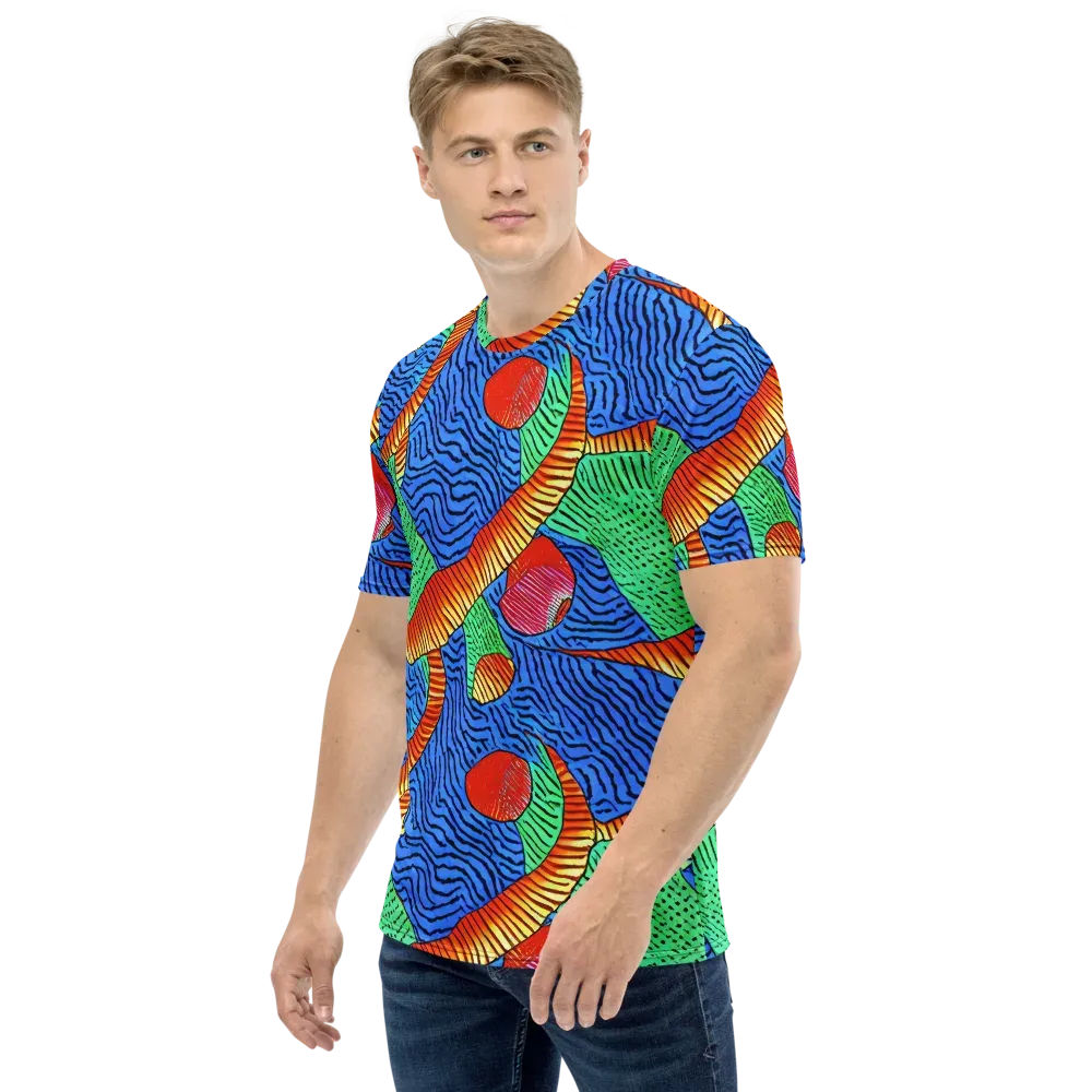 Molten Maze on Men's Crew Neck T-Shirt — Left