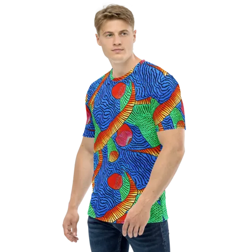 Molten Maze on a Men's Crew Neck T-Shirt