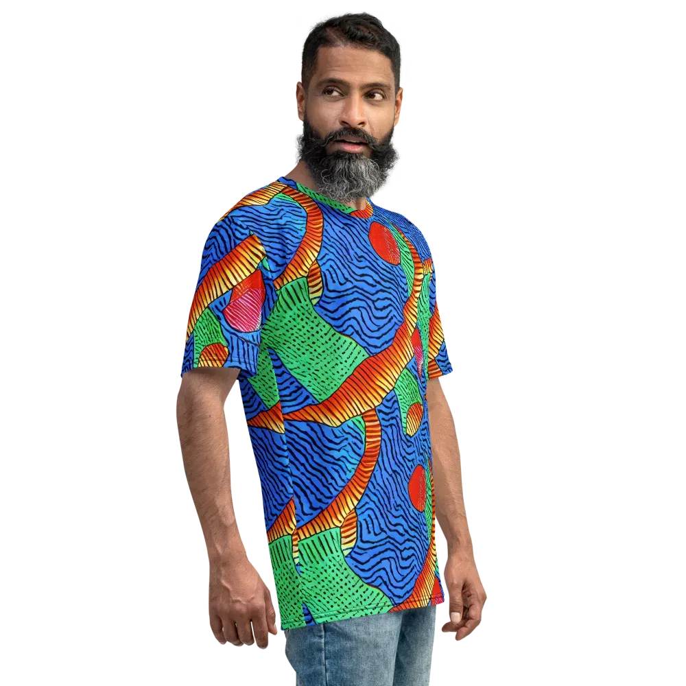 Molten Maze on Men's Crew Neck T-Shirt — Right