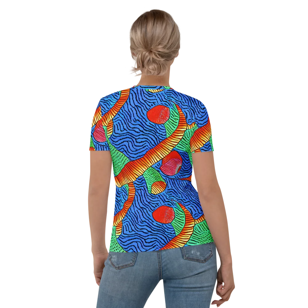 Molten Maze on Women's Crew Neck T-Shirt — Back